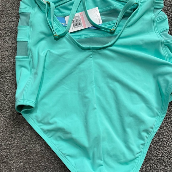 NWT aqua blue swimsuit - Picture 6 of 7